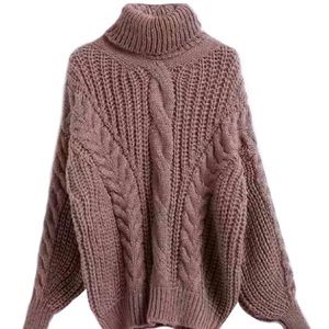 Brown chunky knit sweater